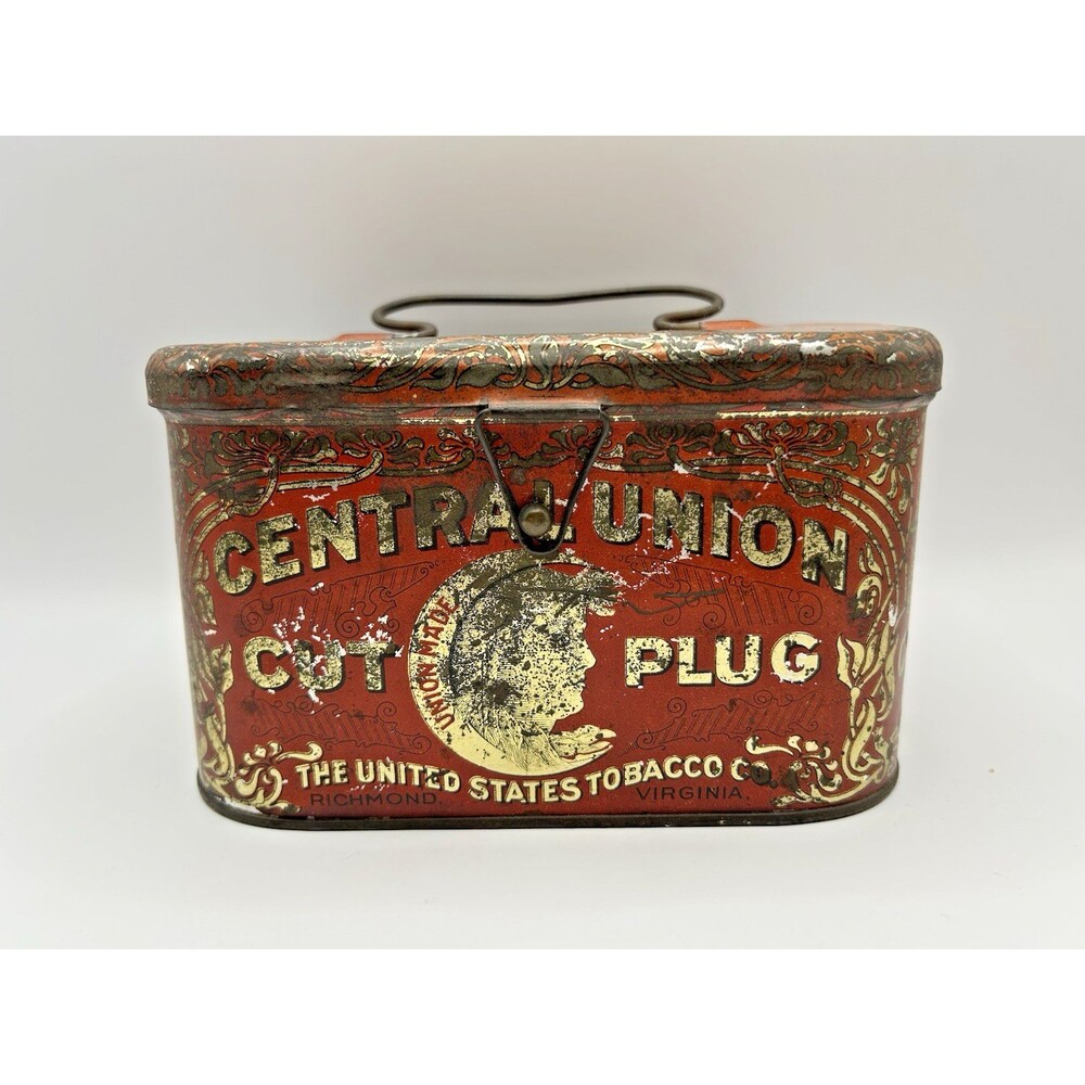 Vintage Central Union Cut Plug - Tobacco Tin - The United States Tobacco Co.